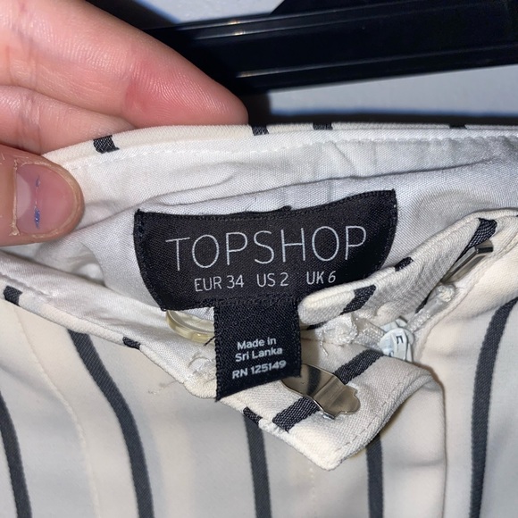 White and Black Striped Flowy Pants from Top Shop - Picture 3 of 3